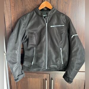 Firstgear Motorcycle Jacket Women's L Contour Mesh Riding Armored Black